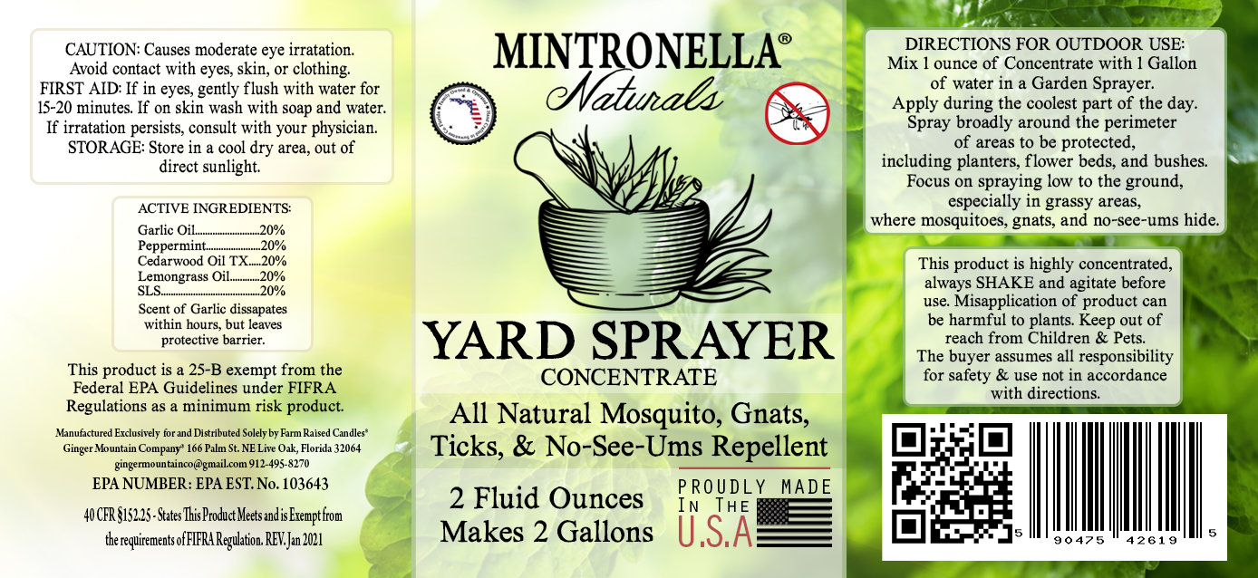 fly spray for garden Mintronella Bug Repellent Natural Oil Concentrate – Makes 1 Gallon – Mosquito & Fly Spray for Pump Sprayer or Fogger – USA Made – Farm Raised Candles