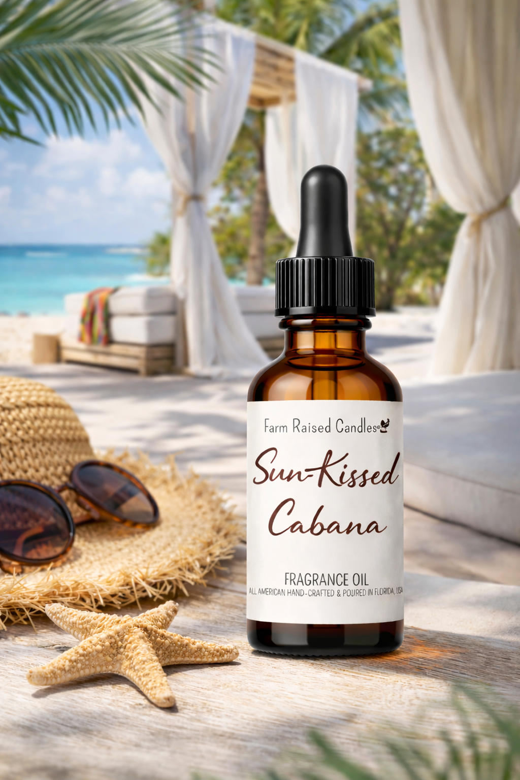 Sun Kissed Cabana – "Our Version Sol de Janeiro Beach Bum Bum" Smart Diffuser Refill Oil | Farm Raised Candles